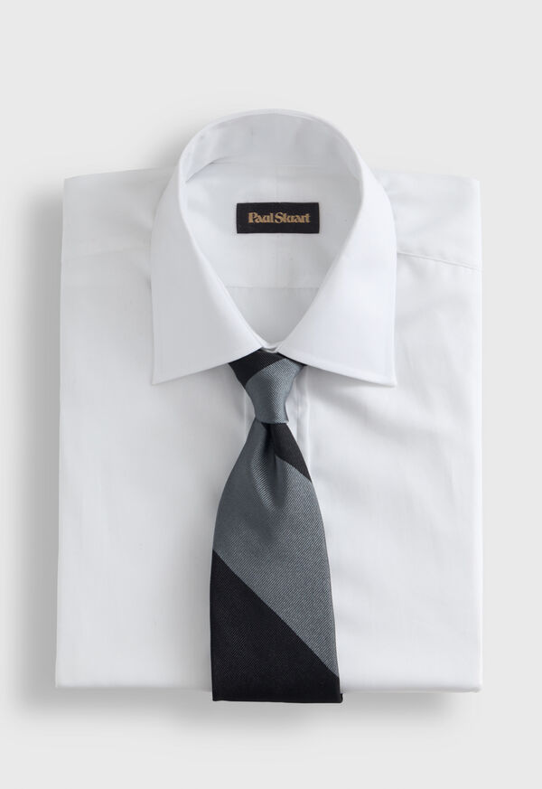 Paul Stuart Woven Silk Block Stripe Tie, image 2