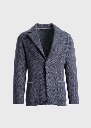 Paul Stuart Knitted Herringbone Jacket