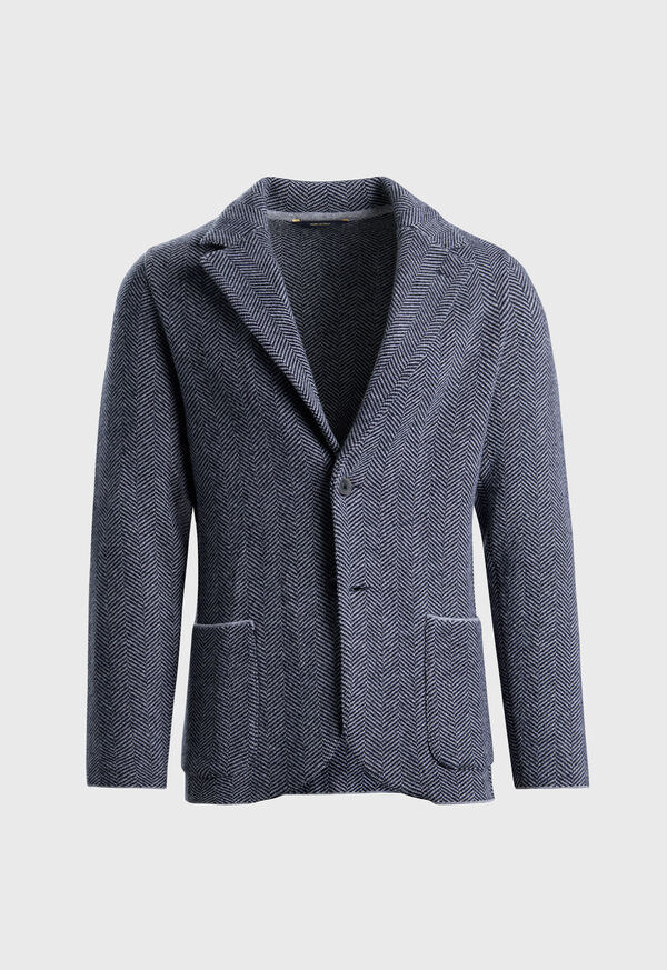Paul Stuart Knitted Herringbone Jacket, image 1