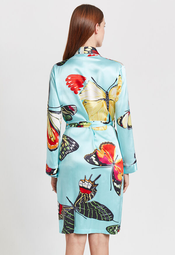 Paul Stuart Silk Butterfly Motif Kimono, image 5
