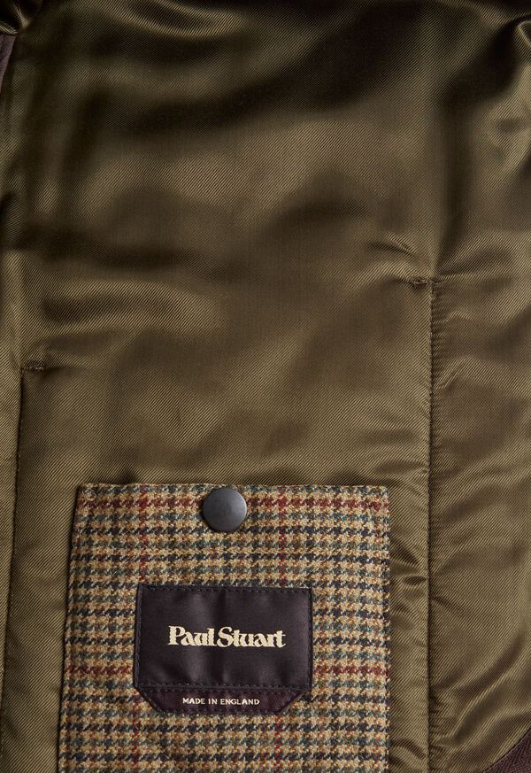 Paul Stuart Quilted Loden Barn Jacket with Suede Collar, image 3
