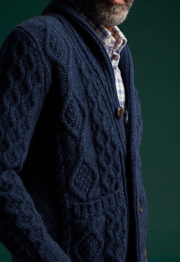 Paul Stuart Aran Cable Knit Cardigan, image 2