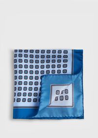 Paul Stuart Silk Small Medallion Pocket Square, thumbnail 1