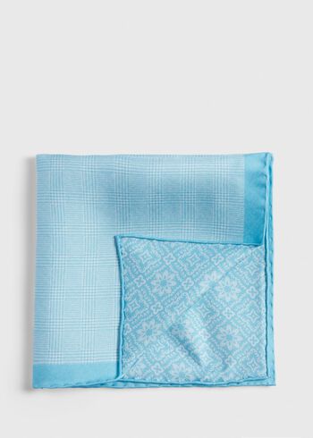 Paul Stuart Reversible Silk Plaid Pocket Square