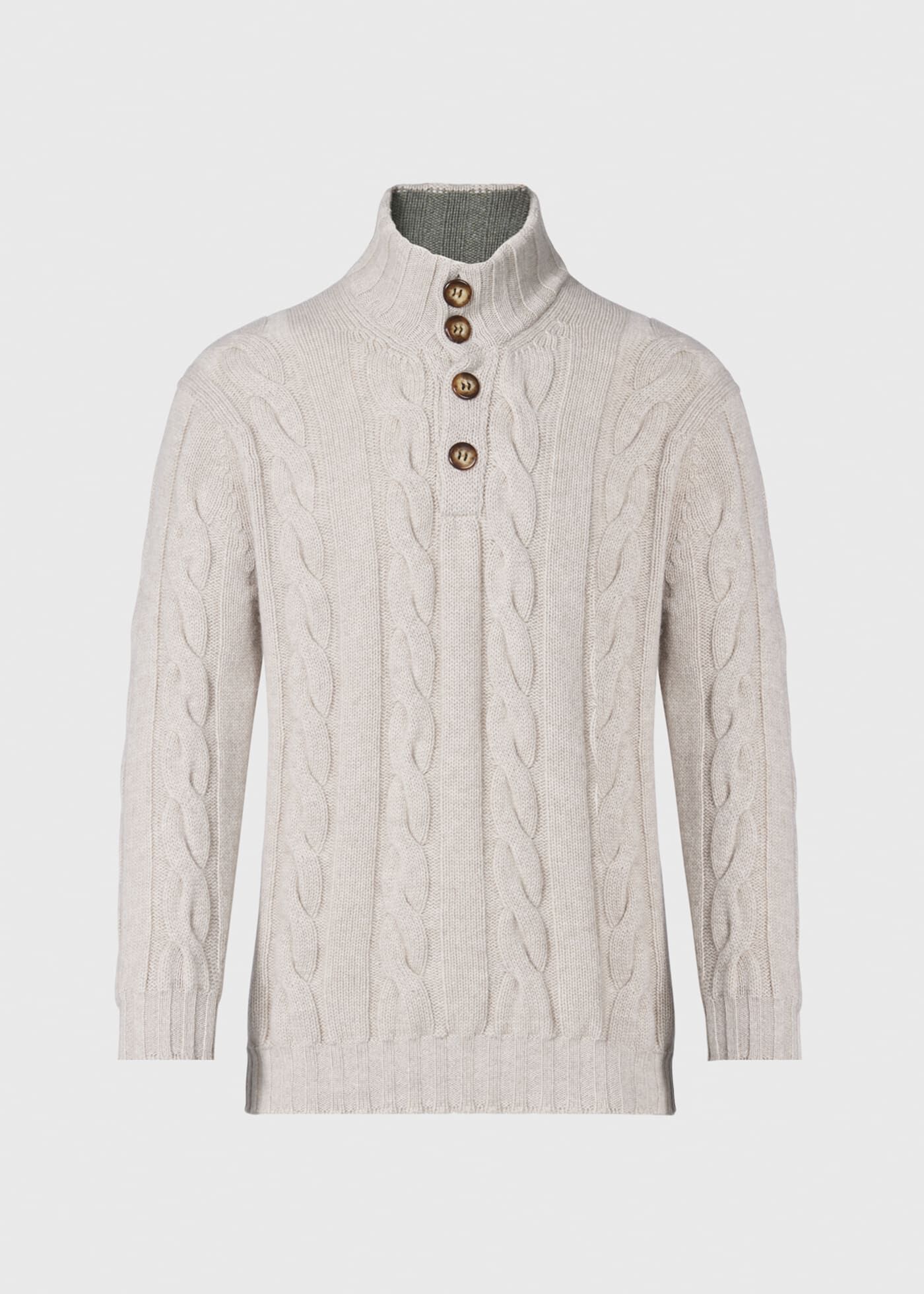 Cashmere Cable Mock Neck