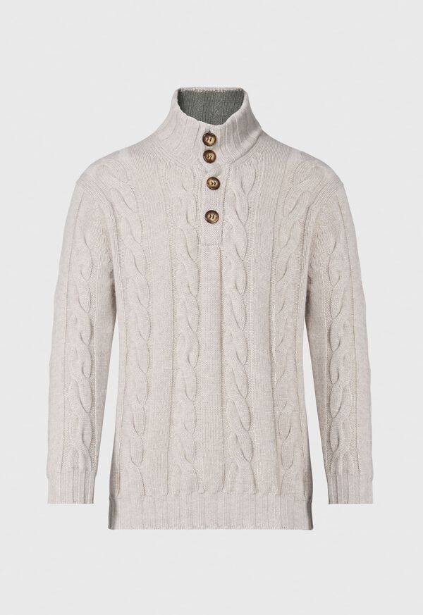 Paul Stuart Cashmere Cable Mock Neck, image 1