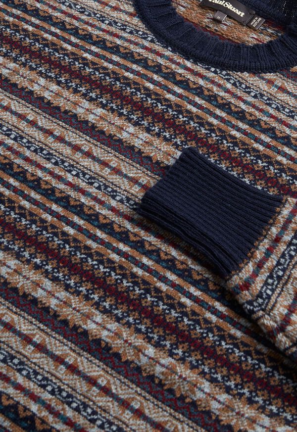 Paul Stuart Fair Isle Crewneck Sweater, image 2