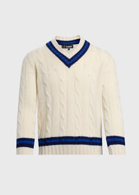 Paul Stuart Cashmere V-Neck Tennis Sweater, thumbnail 1