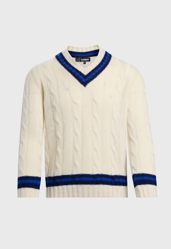 Paul Stuart Cashmere V-Neck Tennis Sweater, image 1