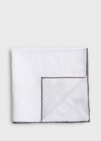Paul Stuart Handkerchief with Contrast Border