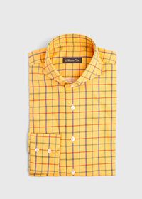 Paul Stuart Brushed Cotton Printed Plaid Sport Shirt, thumbnail 1