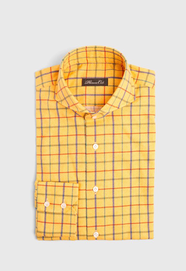 Paul Stuart Brushed Cotton Printed Plaid Sport Shirt, image 1