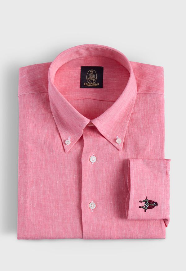 Paul Stuart Linen Logo Sport Shirt, image 1