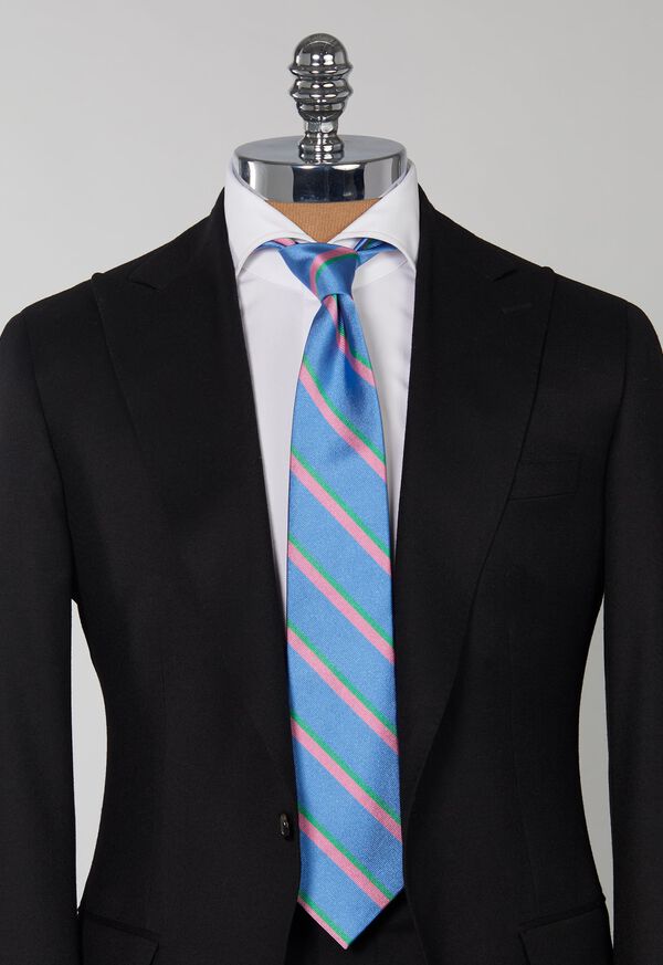 Paul Stuart Silk Regimental Stripe Skinny Tie, image 3