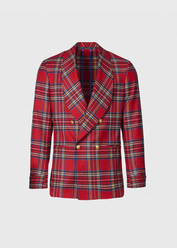 Paul Stuart Plaid Double Breasted Dinner Jacket