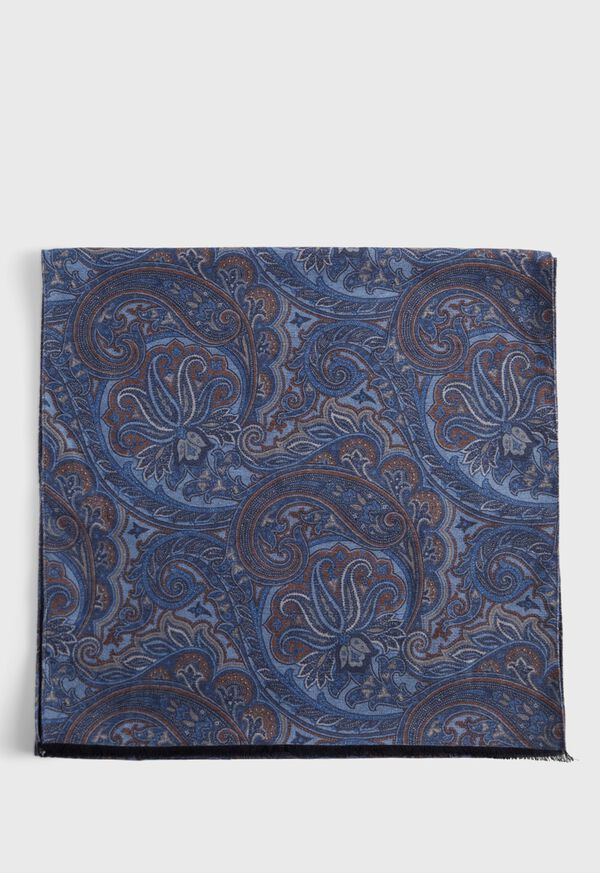 Paul Stuart Brushed Silk Paisley Scarf, image 2