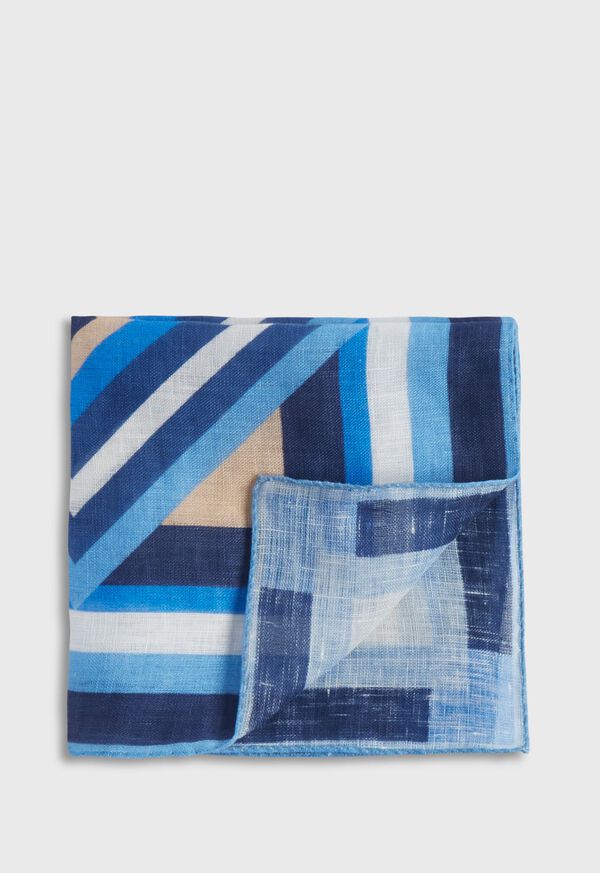 Paul Stuart Printed Linen Pocket Square, image 1