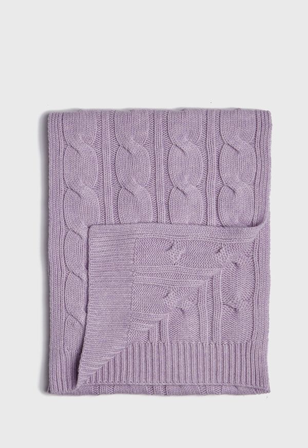 Paul Stuart Cashmere Cable Knit Scarf, image 1