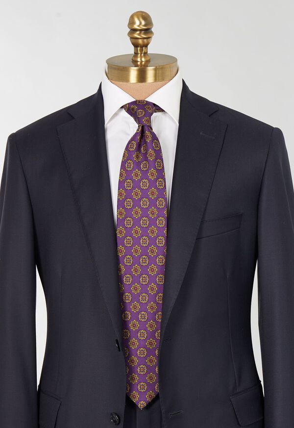 Paul Stuart Printed Silk Floral Medallion Tie, image 2