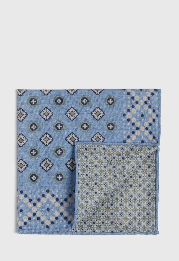 Paul Stuart Reversible Large Print Medallion Pocket Square, image 1