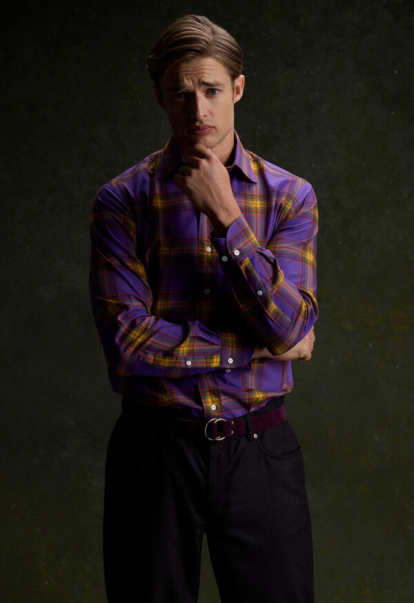 Paul Stuart Plaid Print Sport Shirt, image 5