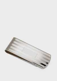 Paul Stuart Sterling Silver Engine Turned Money Clip, thumbnail 1