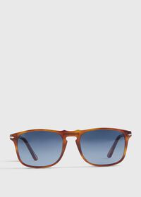 Paul Stuart Persol® Tierra Di Siena Sunglasses with Polar Gradient Blue Lens, thumbnail 1
