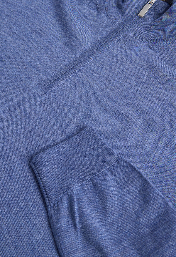 Paul Stuart Cashmere & Silk Quarter Zip Pullover, image 2
