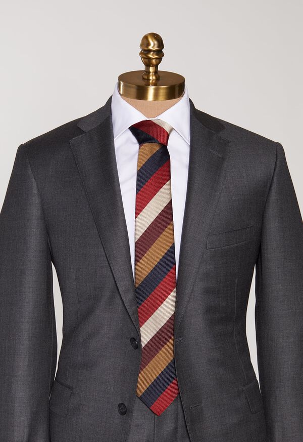 Paul Stuart Multi Color Bar Stripe Tie, image 2