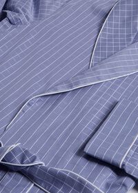 Paul Stuart Blue Check Cotton Robe, thumbnail 2