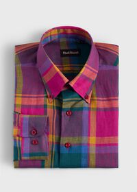 Paul Stuart Linen Madras Sport Shirt, thumbnail 1