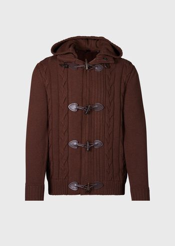 Paul Stuart Wool & Cashmere Cable Knit Toggle Cardigan