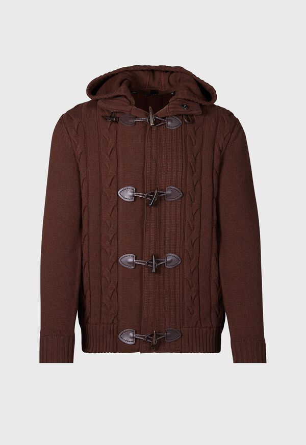Paul Stuart Wool & Cashmere Cable Knit Toggle Cardigan, image 1