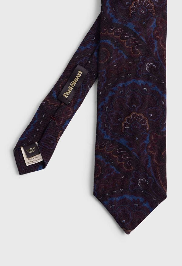 Paul Stuart Printed Wool Paisley Tie, image 1