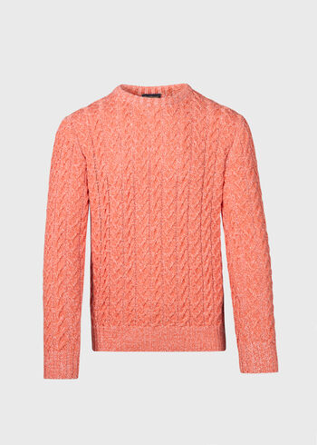 Paul Stuart Cotton Cable Crewneck Sweater