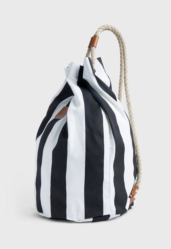 Paul Stuart Two Tone Stripe Canvas Sailor Bag, image 2