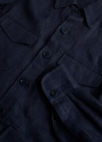Paul Stuart Linen Safari Shirt Jacket, thumbnail 2