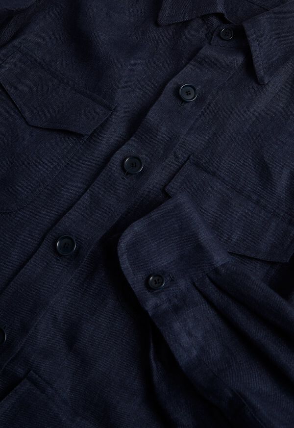 Paul Stuart Linen Safari Shirt Jacket, image 2