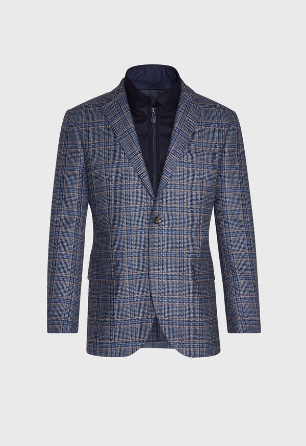 Paul Stuart Plaid Travel Jacket and Built-in Vest, image 1