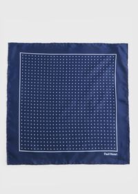 Paul Stuart Silk Twill Dot Print Pocket Square, thumbnail 2