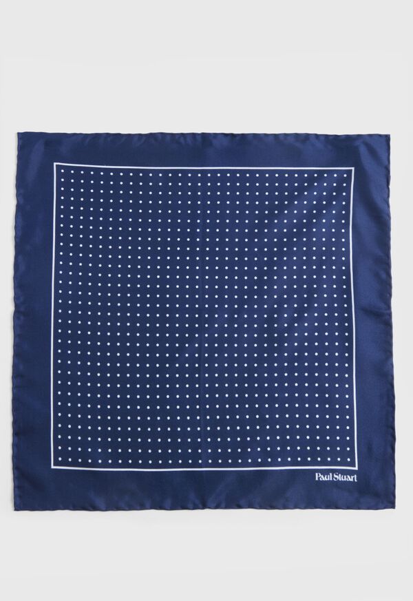 Paul Stuart Silk Twill Dot Print Pocket Square, image 2