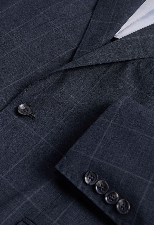 Paul Stuart All Year Wool Windowpane Suit, image 5
