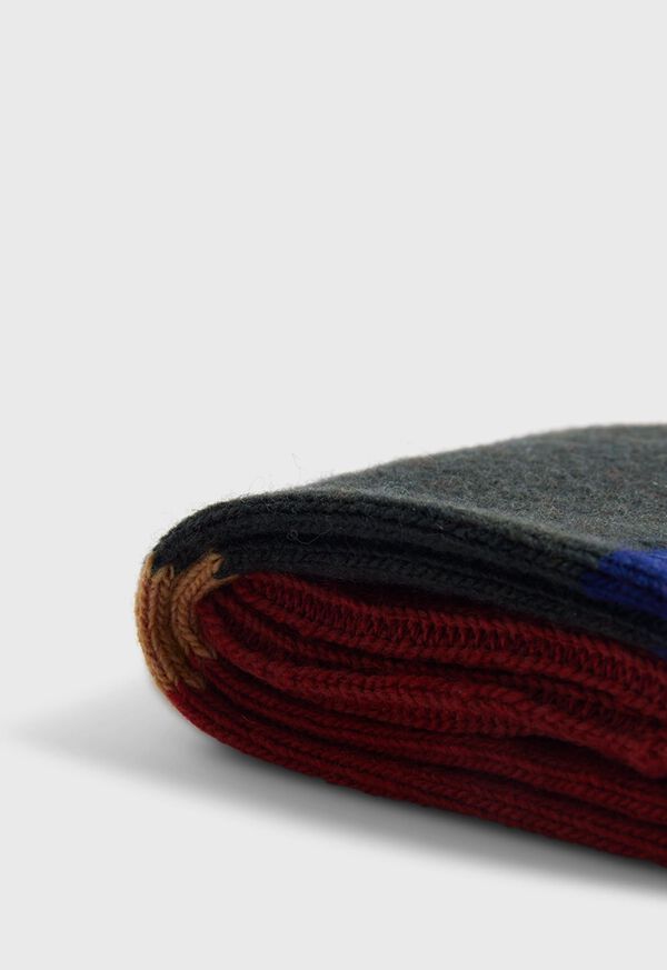 Paul Stuart Wool Colorblock Boot Sock, image 2