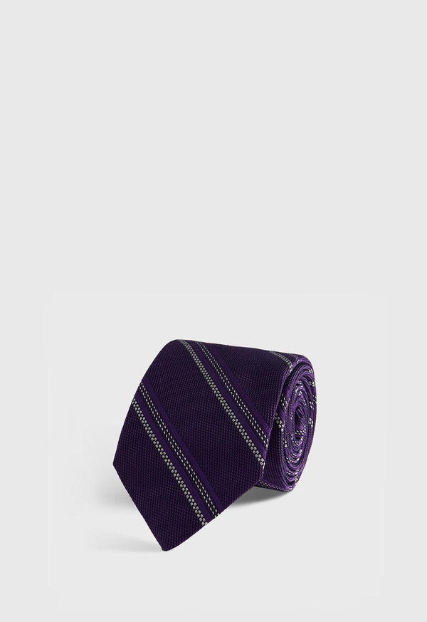 Paul Stuart Silk Grenadine Stripe Tie, image 1