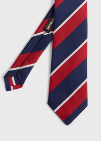 Paul Stuart Woven Silk Regimental Stripe Tie, thumbnail 1