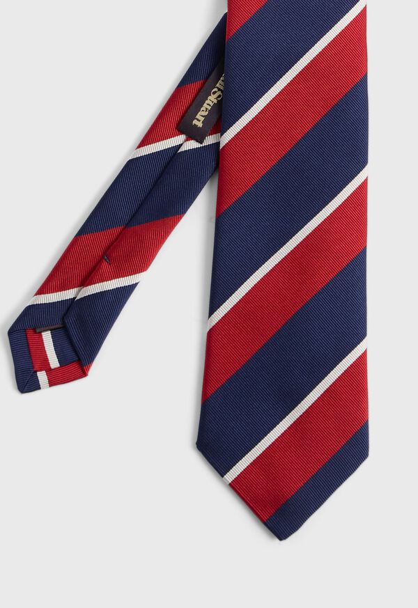 Paul Stuart Woven Silk Regimental Stripe Tie, image 1