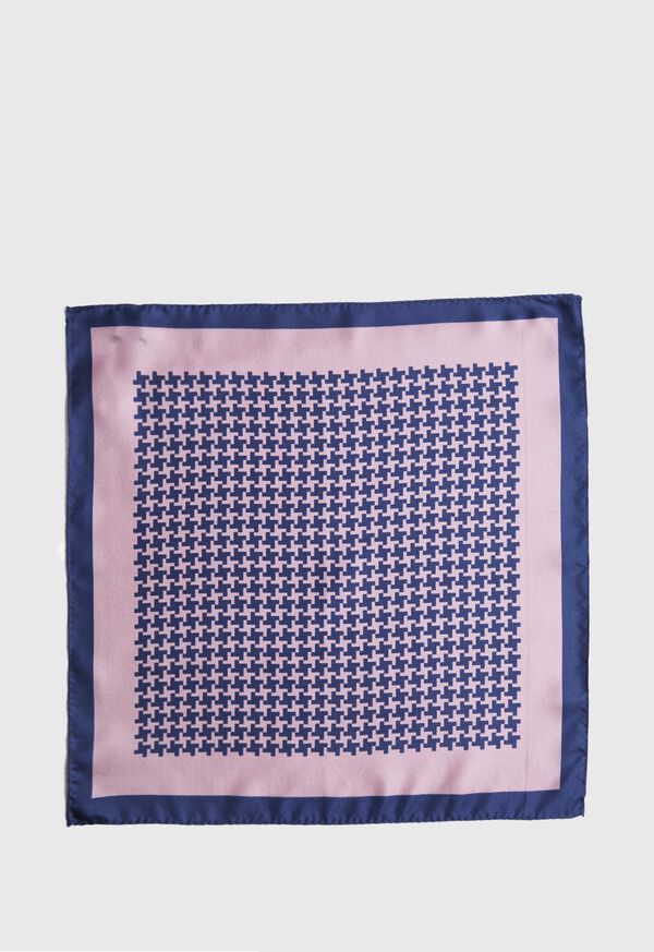 Paul Stuart Two Color Houndstooth Pocket Square, image 2