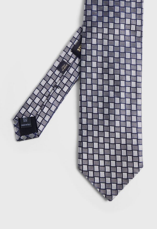 Paul Stuart Silk Jacquard Parquet Tie, image 1