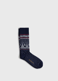Paul Stuart Pine Tree & Snowflake Sock, thumbnail 1