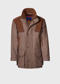 Paul Stuart Tweed Hunting Jacket with Suede Trim, thumbnail 1